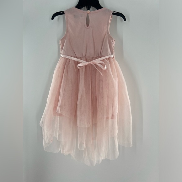 ZUNIE LACE BODICE HIGH LOW PINK DRESS SIZE 2 - Picture 2 of 5